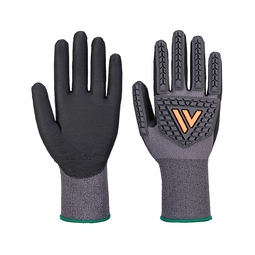 Portwest A715 Grip 15 Nitrile Impact Gloves Black